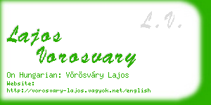 lajos vorosvary business card